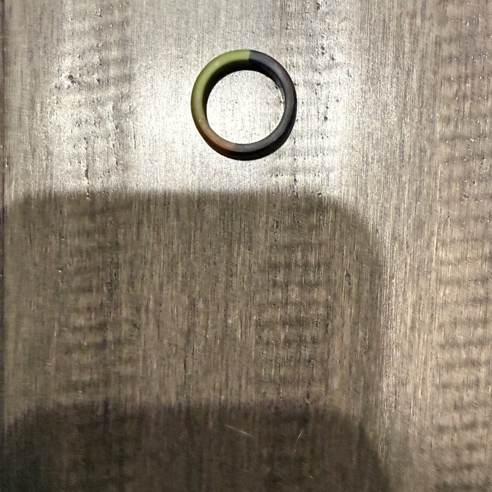 Two-Tone Black and Green Ring